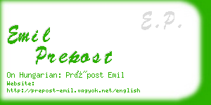 emil prepost business card